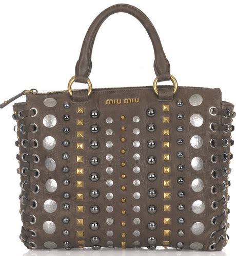 miu miu studded shoulder bag